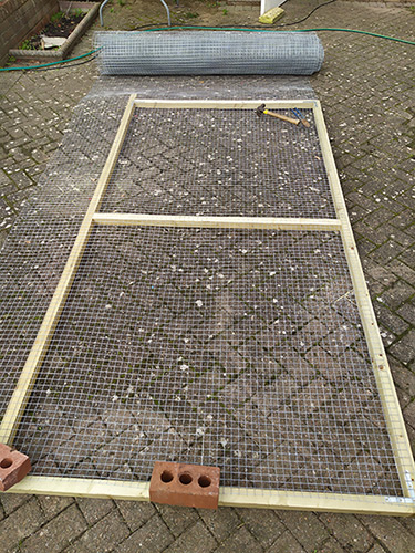 Wire mesh screens being prepared